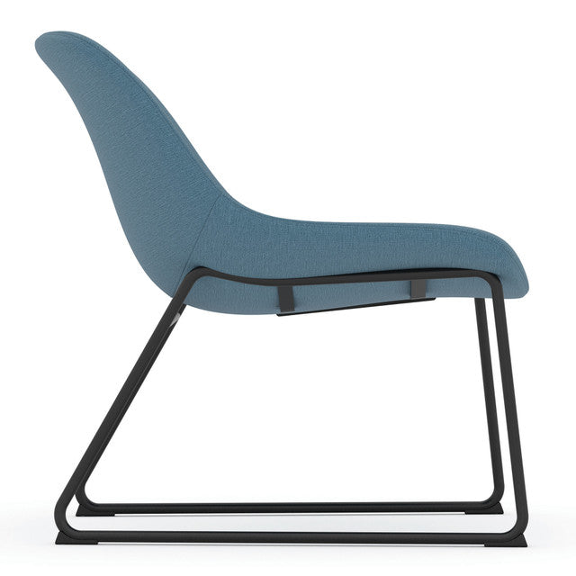 OfficeSource | Willow | Low Back Lounge Chair with Black Sled Base