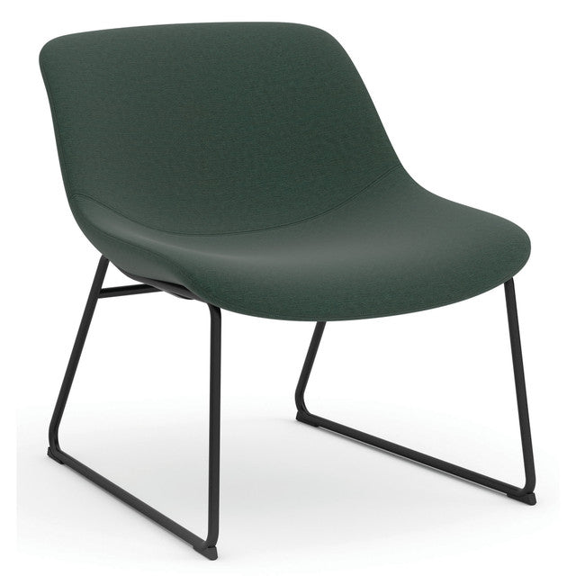 OfficeSource | Willow | Low Back Lounge Chair with Black Sled Base