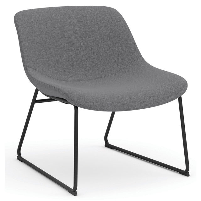 OfficeSource | Willow | Low Back Lounge Chair with Black Sled Base