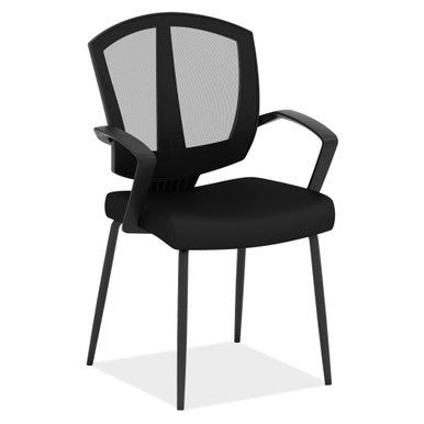 OfficeSource | Sprint | Side Chair with Arms and Black Frame