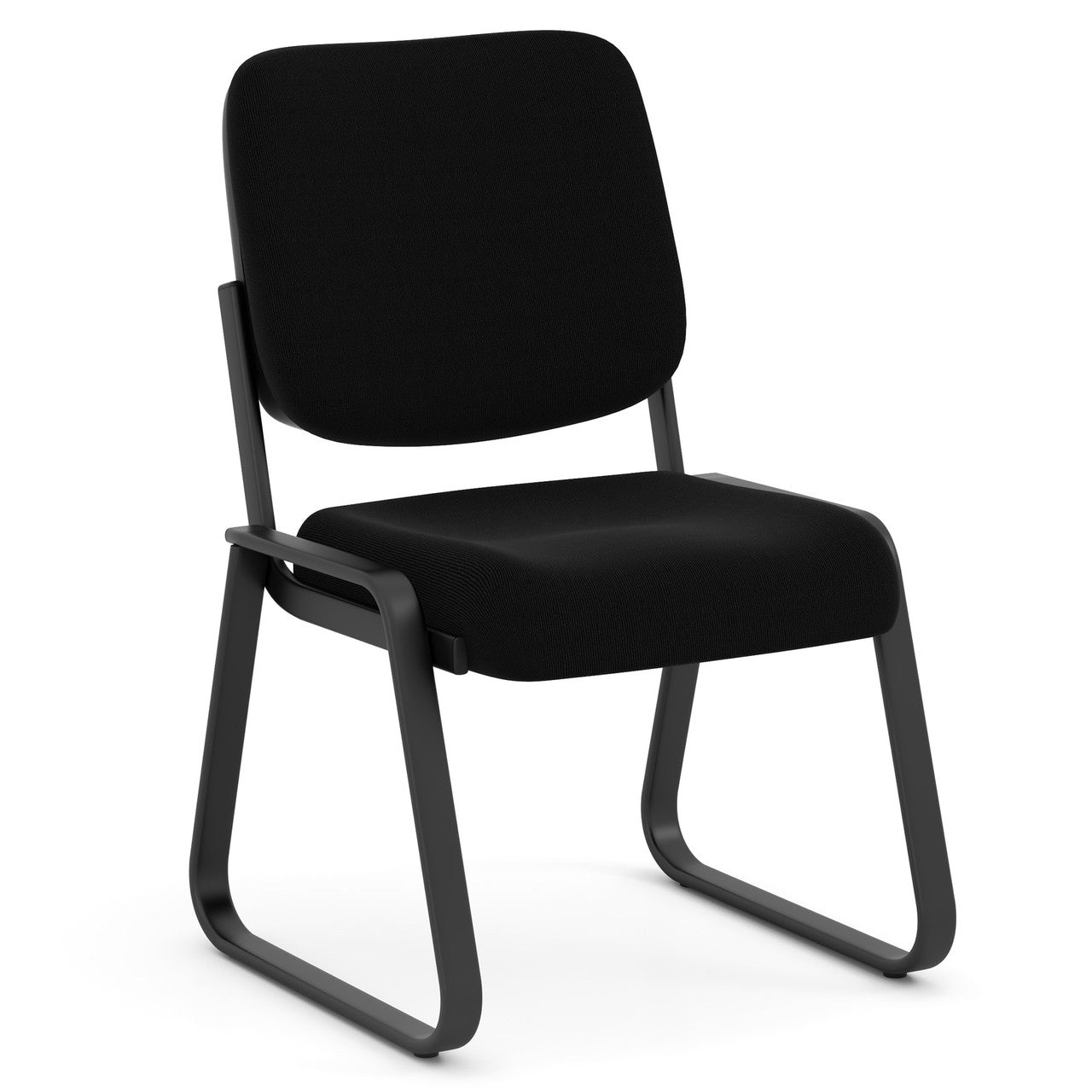 OfficeSource | Value Collection | Armless, Sled Base Guest Chair with Black Frame