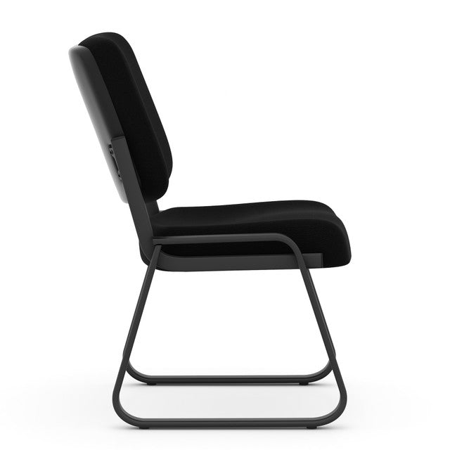 OfficeSource | Value Collection | Armless, Sled Base Guest Chair with Black Frame