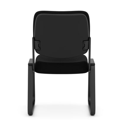 OfficeSource | Value Collection | Armless, Sled Base Guest Chair with Black Frame