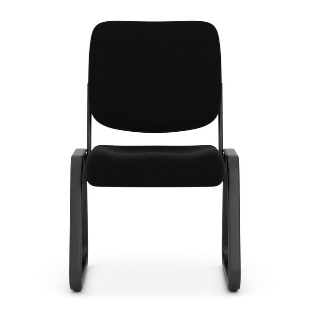 OfficeSource | Value Collection | Armless, Sled Base Guest Chair with Black Frame