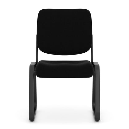 OfficeSource | Value Collection | Armless, Sled Base Guest Chair with Black Frame