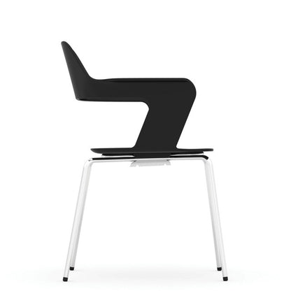 OfficeSource | Zella | Stackable Chair with Chrome Frame