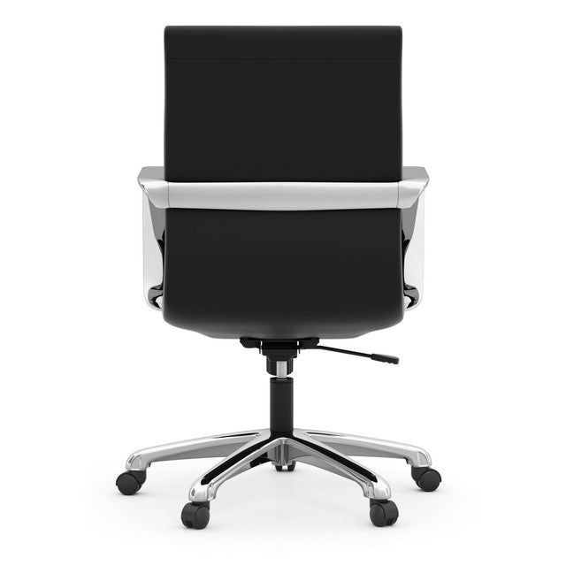 OfficeSource | Tre Lite Collection | Executive Mid Back Chair with Chrome Frame