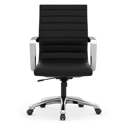 OfficeSource Tre Collection Executive Mid Back Chair with Chrome Frame