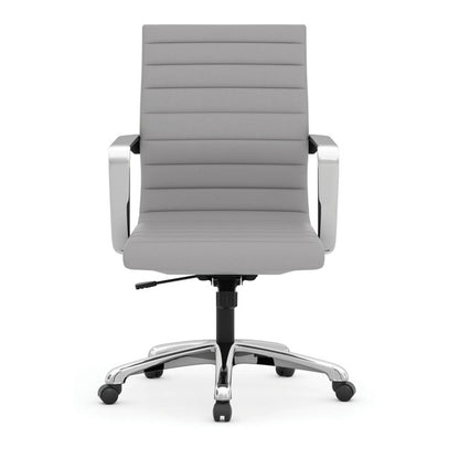 OfficeSource | Tre Lite Collection | Executive Mid Back Chair with Chrome Frame