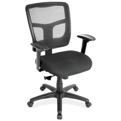 OfficeSource | Crusader | Mesh Back, Basic Task Chair w/Arms & Black Frame