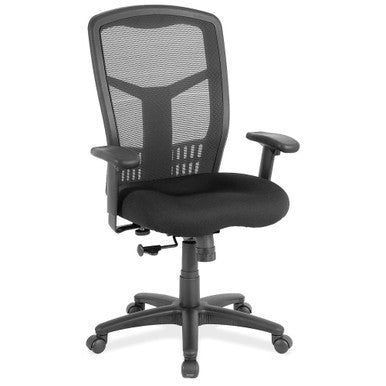 OfficeSource | CoolMesh | Swivel Tilt, High Back Chair with Black Frame - Fabric