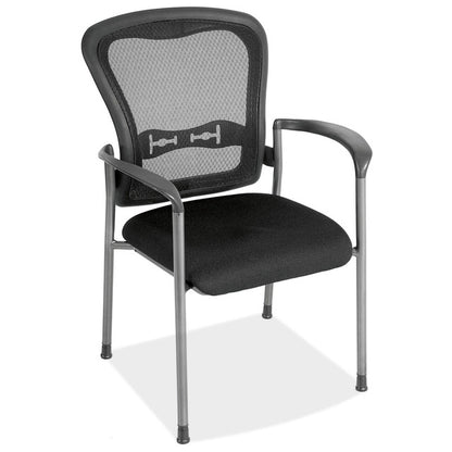 OfficeSource | CoolMesh | Mesh Back Guest Chair with Arms and Titanium Gray Frame - Fabric