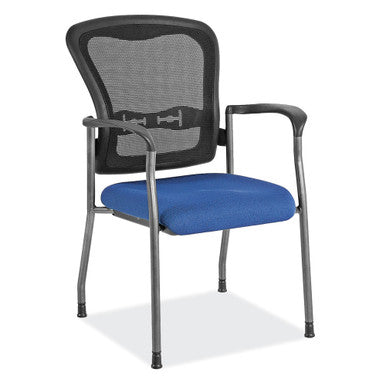 OfficeSource | CoolMesh | Mesh Back Guest Chair with Arms and Titanium Gray Frame - Fabric