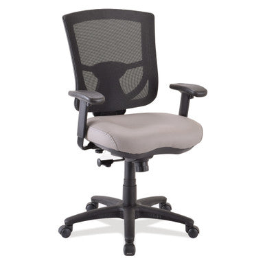 OfficeSource | CoolMesh Pro Collection | Mesh Back Task Chair with Antimicrobial Upholstered Seat, Adjustable Arms and Black Frame