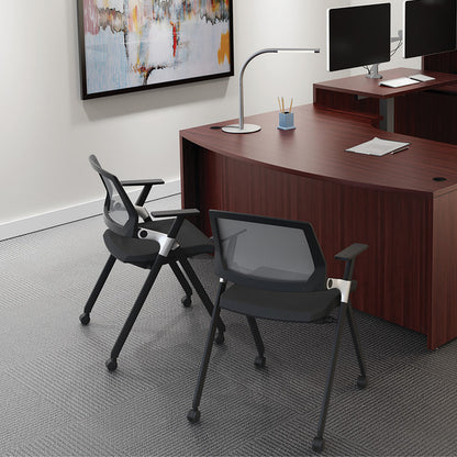 OfficeSource | Triumph | Armless Flex Back Nesting Chair