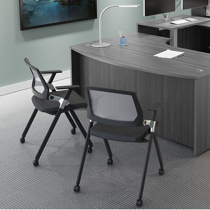 OfficeSource | Triumph | Armless Flex Back Nesting Chair