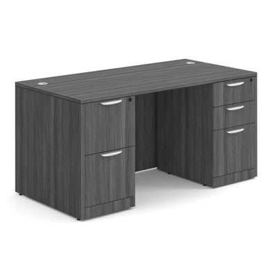 OfficeSource OS Laminate Collection Double Full Pedestal Desk