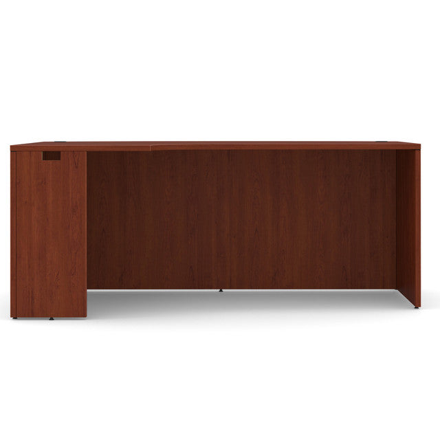 OfficeSource OS Laminate Collection Bow Front Desk with Left Corner Extension