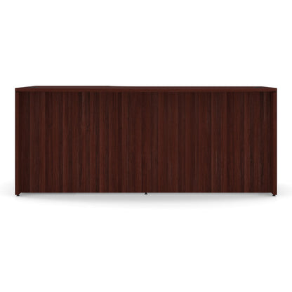 OfficeSource OS Laminate Collection Bow Front Desk with Left Corner Extension