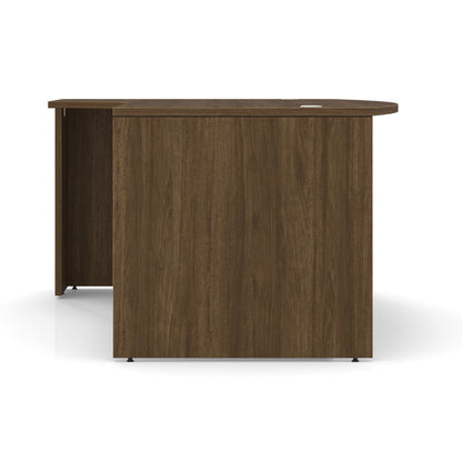 OfficeSource OS Laminate Collection Bow Front Desk with Left Corner Extension