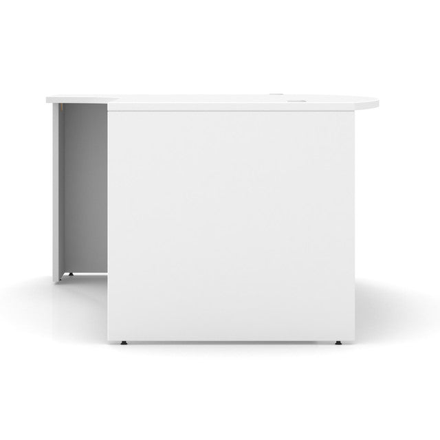 OfficeSource OS Laminate Collection Bow Front Desk with Left Corner Extension