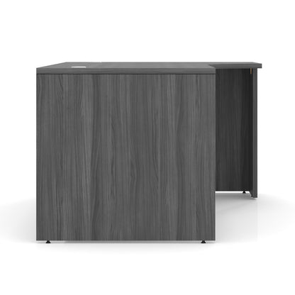 OfficeSource OS Laminate Collection Straight Front Desk with Right Corner Extension