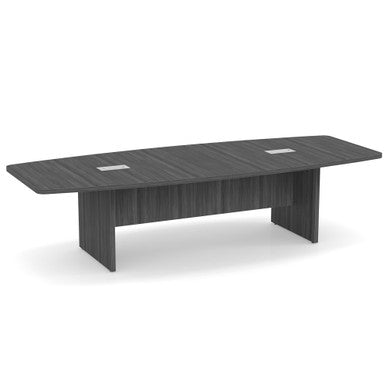 OfficeSource | OS Conference Tables | Boat Shaped Conference Table with Slab Base