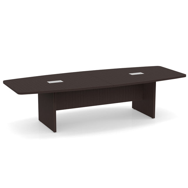 OfficeSource | OS Conference Tables | Boat Shaped Conference Table with Slab Base