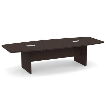 OfficeSource | OS Conference Tables | Boat Shaped Conference Table with Slab Base