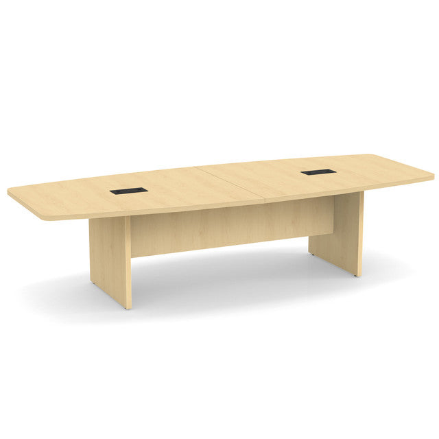 OfficeSource | OS Conference Tables | Boat Shaped Conference Table with Slab Base