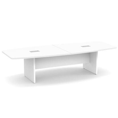 OfficeSource | OS Conference Tables | Boat Shaped Conference Table with Slab Base