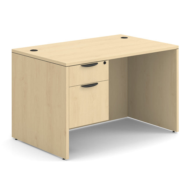 OfficeSource OS Laminate Collection Single 3/4 Pedestal Desk