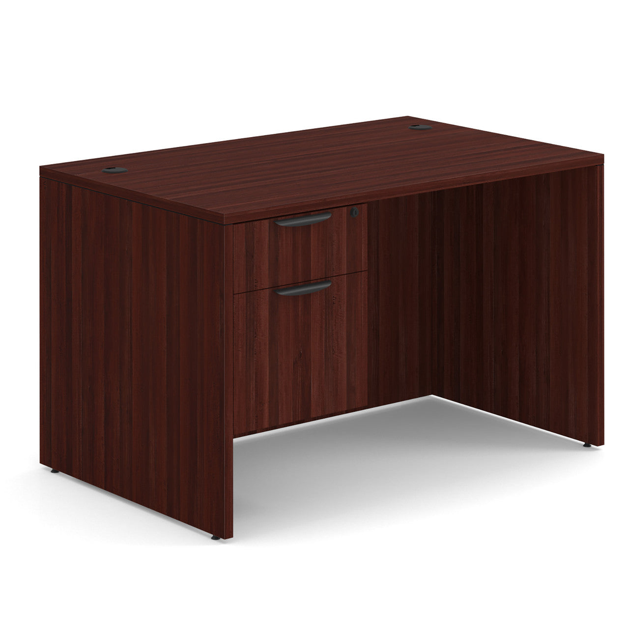 OfficeSource OS Laminate Collection Single 3/4 Pedestal Desk