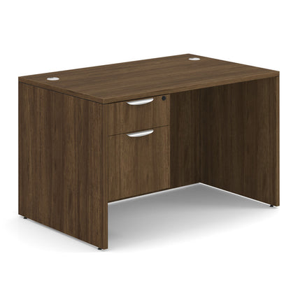 OfficeSource OS Laminate Collection Single 3/4 Pedestal Desk