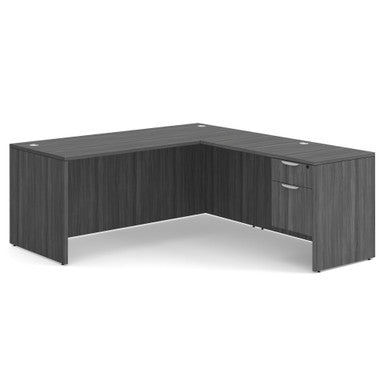 OfficeSource | OS Laminate Collection | Single 3/4 Pedestal ''L'' Desk - 71'' x 30''