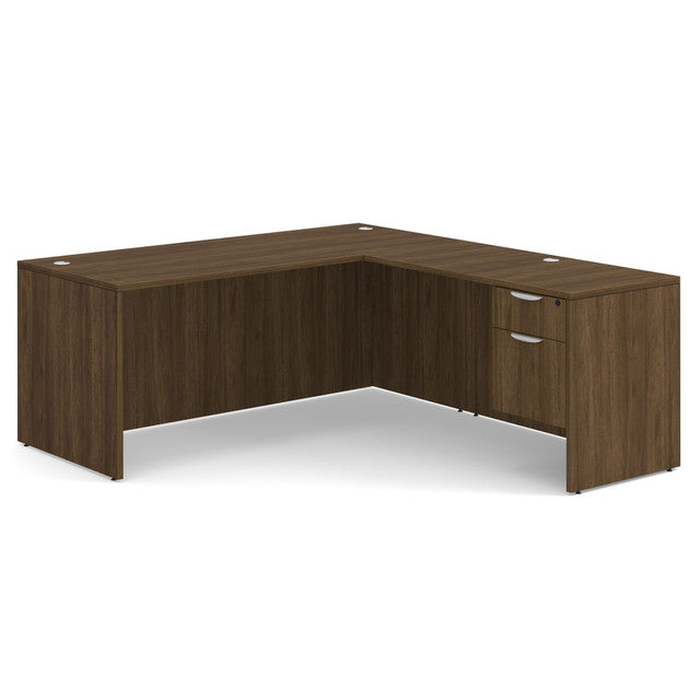 OfficeSource | OS Laminate Collection | Single 3/4 Pedestal ''L'' Desk - 71'' x 30''