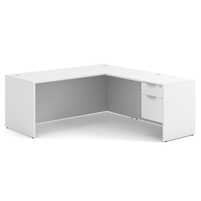 OfficeSource | OS Laminate Collection | Single 3/4 Pedestal ''L'' Desk - 71'' x 30''