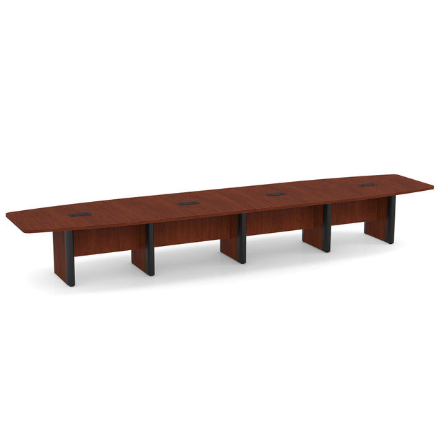 OfficeSource | OS Laminate Conference Tables | Expandable Boat Shaped Conference Table with Elliptical Base