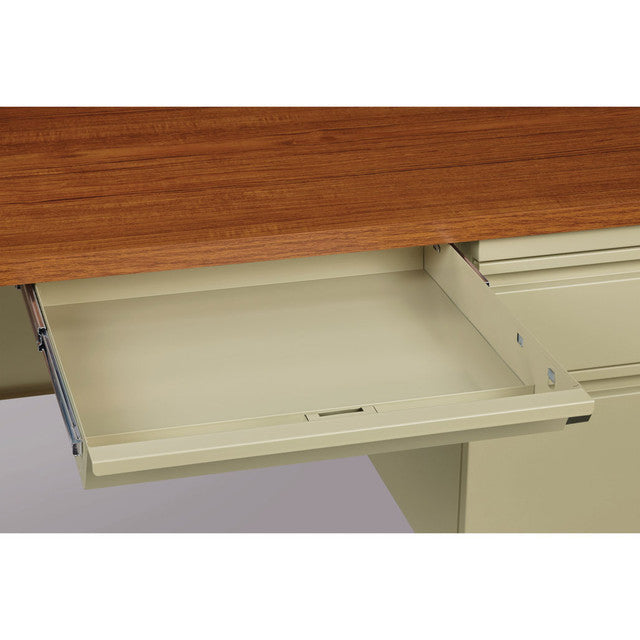 OfficeSource Raleigh Collection Left Hand, Single Pedestal Return - 42''W x 24''D