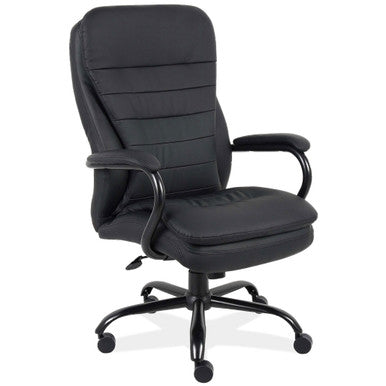 OfficeSource | Big & Tall | Big and Tall Executive High Back with Black Frame