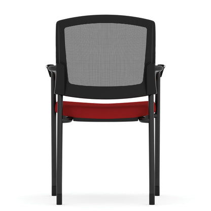 OfficeSource | Parson | Micro Mesh Back Side Chair with Arms - Fabric