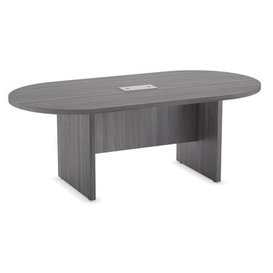 OfficeSource | OS Conference Tables | Racetrack Conference Table with Slab Base - 8'