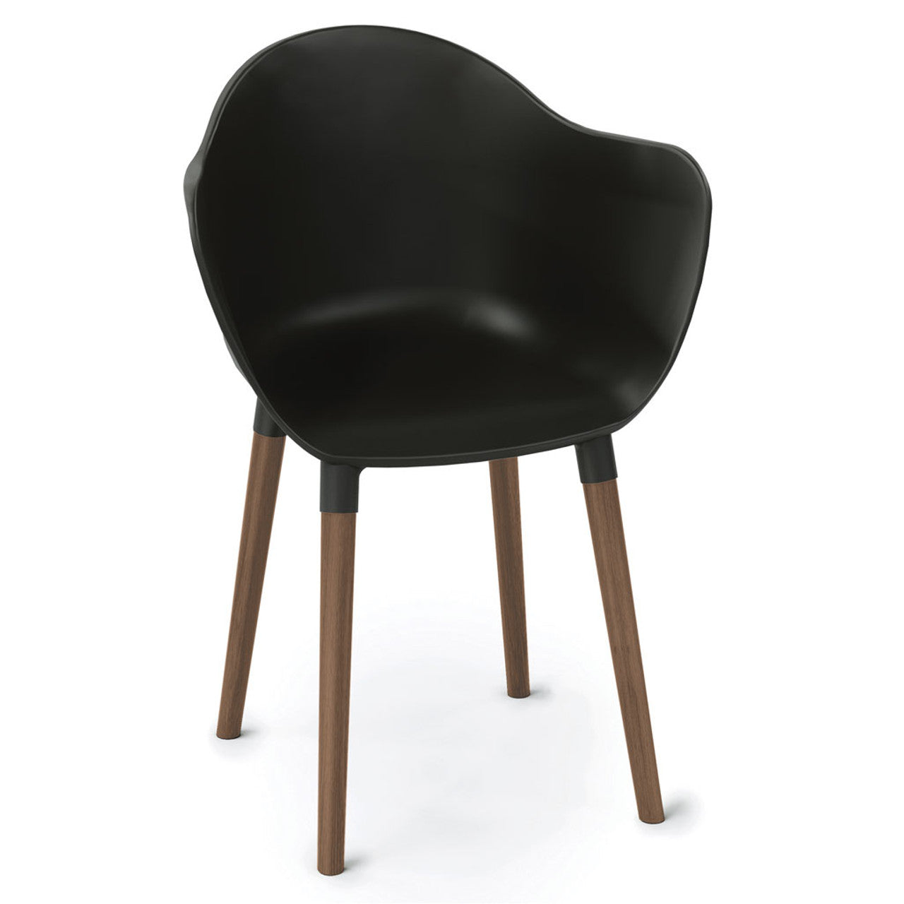 OfficeSource Allure Collection Plastic Bucket Chair with Light Wood Legs