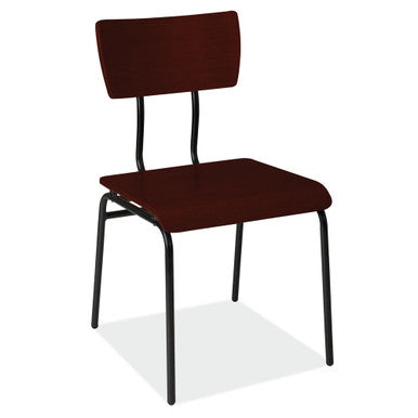 OfficeSource | Timber | Wood Chair with Black Metal Frame