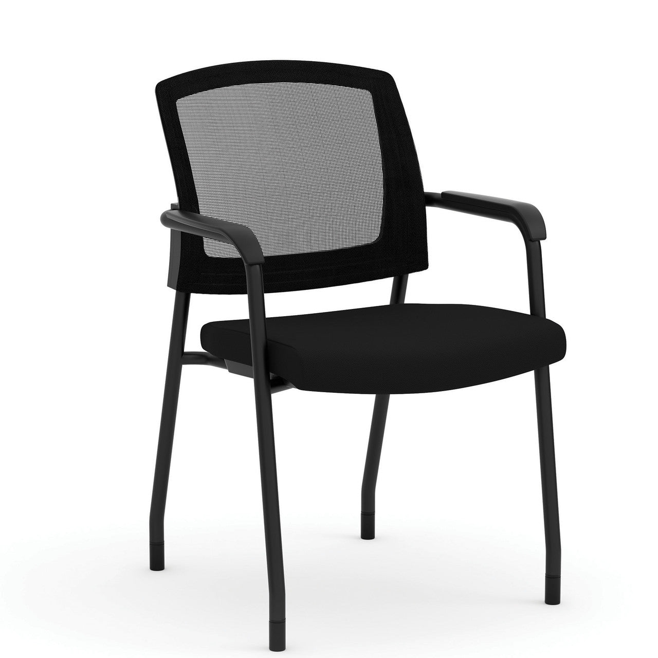 OfficeSource | Parson | Micro Mesh Back Side Chair with Arms - Fabric