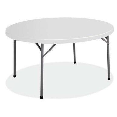 OfficeSource | Blow Molded Folding Tables | Round Plastic Blow-Molded Folding Table - 60''Dia.