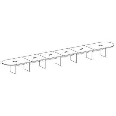OfficeSource OS Laminate Conference Tables - Expandable Racetrack Conf ...