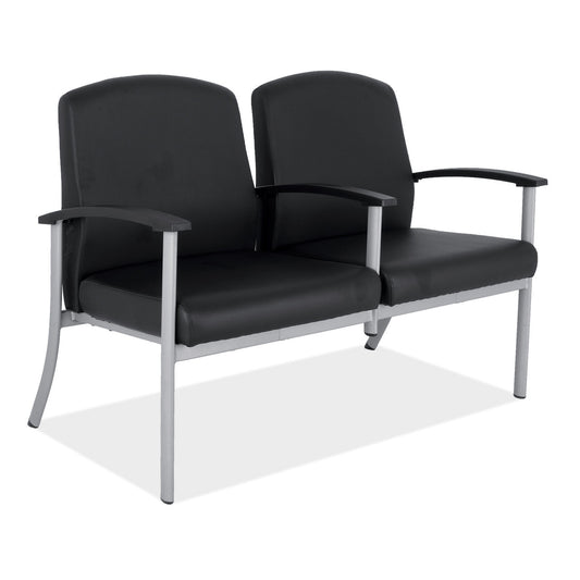 OfficeSource OS Big & Tall Collection 2 Seater with Silver Frame