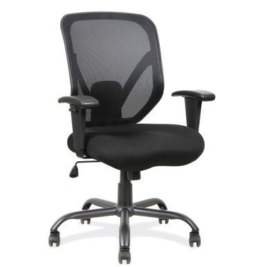 OfficeSource | OS Big & Tall | Big & Tall Mesh Task Chair with Black Steel Heavy Duty Base