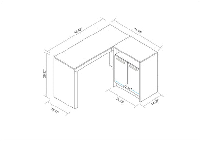 Manhattan Comfort Kalmar Office Desk